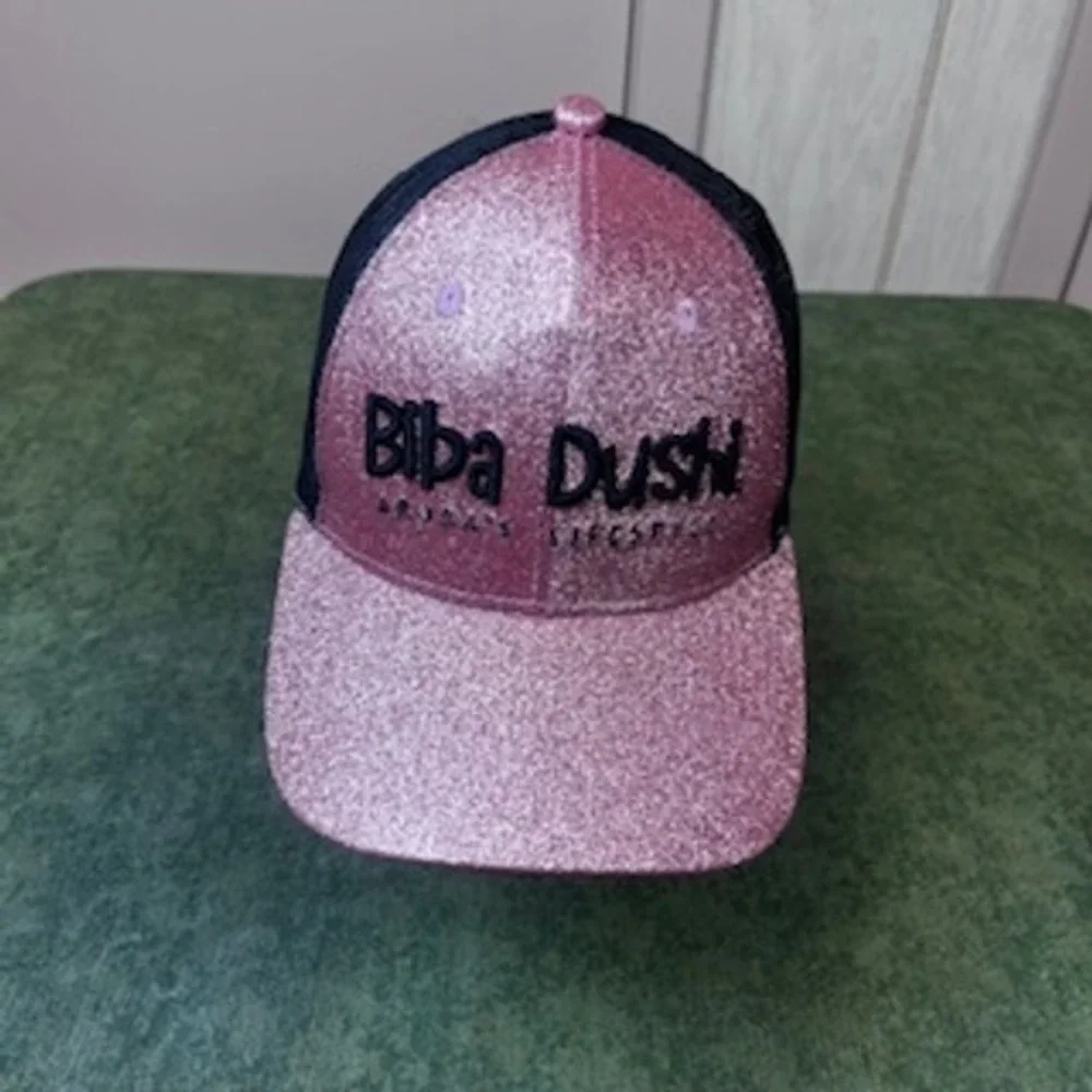 Biba Dushi Glitter Trucker Hat Pink Black Mesh Snapback Youth Adult